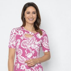 RÖSSLER SELECTION Damen Shirt fuchsia/weiß