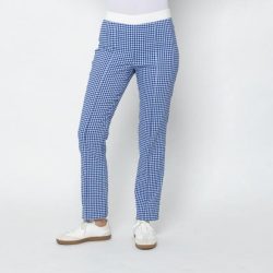 Perfectly JU Hose 'Liva' Regular blau/ weiß