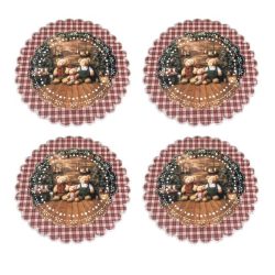 Tischdeckchen Bärchen 4er Set 39cm