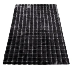 Felldecke Deluxe Karos 150x200cm braun
