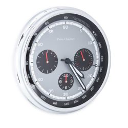Pierre Chaubert Funk-Wanduhr grau-schwarz