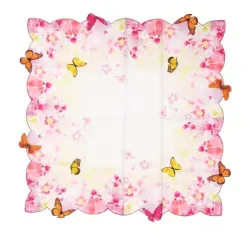 Mitteldecke Schmetterling pink gelb