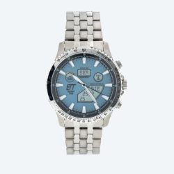 ETT Herren-Funk-Solaruhr Titan World Timer iceblau