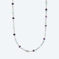 Collier Fluorit, Perlmutt Magnetverschluß