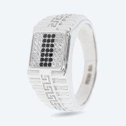 Ring 925 rhodiniert Zirkonia