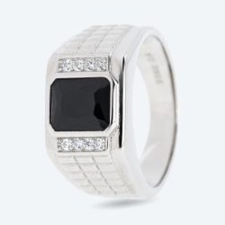 Ring 925 rhodiniert Spinell