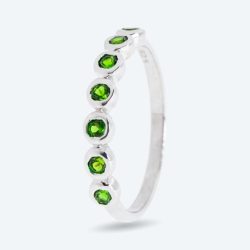 Ring 925 Silber rhodiniert Chromdiopsid