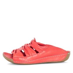Andrea Conti Damen Lederpantolette rot