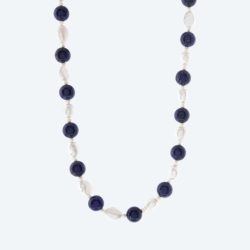 Collier Lapis gefärbt, SWZPerle Magnetverschluß