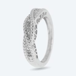 Ring 925 Silber rhodiniert Brillanten