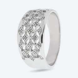 Ring 925 Silber rhodiniert Brillanten