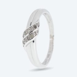 Ring 925 Silber rhodiniert Brillanten