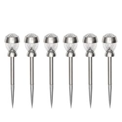6 Solarleuchten Kristall Mini