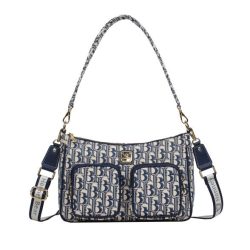 Henney Bear Schultertasche creme/dunkelblau