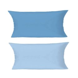 Bugatti 2 Kissenbezüge 40x80cm hellblau Wende