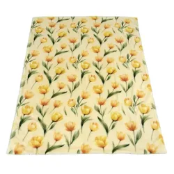 Felldecke mit Blumendesign 150x200cm