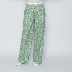Perfectly JU Hose 'Bella' Wide grün/offwhite