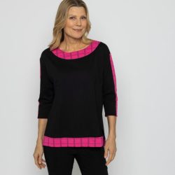 VANESSA STYLE Damen-Shirt schwarz/pink