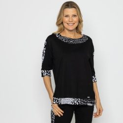 VANESSA STYLE Damen-Shirt schwarz/weiß