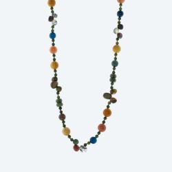 Collier Edelsteine multicolor endlos