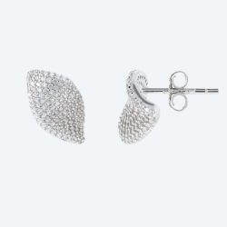 Ohrstecker 925 Sterling Silber rhodiniert Zirkonia