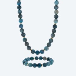 SET: Collier+Armband Apatit Magnetverschluß
