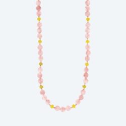 Collier Quarz pink, grün Magnetverschluß
