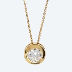 Anhänger mit Kette 375 Gelbgold Zirkonia