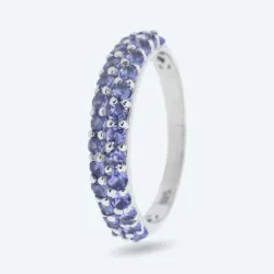 Ring 925 Silber rhodiniert Tansanit