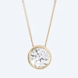 LG Anhänger mit Kette 585 Gelbgold Brillant