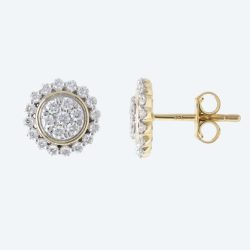 LG Ohrstecker 375 Gelbgold Brillanten