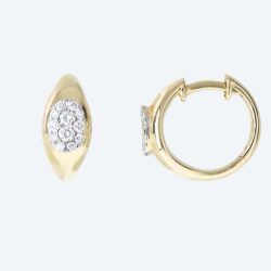 LG Creolen 375 Gelbgold Brillanten