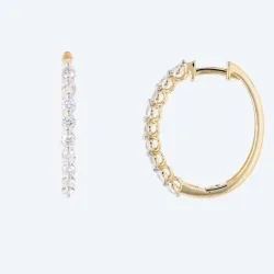 LG Creolen 375 Gelbgold Brillanten
