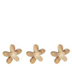Dekoblumen 3er Set Holz