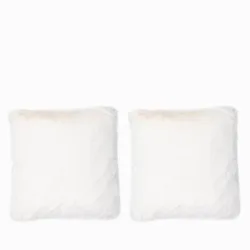 2 Fellkissen creme 45x45cm
