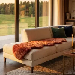 Sofafell terracotta 60x180cm