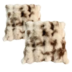 2 Fellkissen Bubbles-Optik 45x45cm
