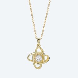 Anhänger mit Kette 925 St. Silber verg. Zirkonia