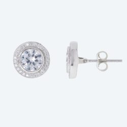 Ohrstecker 925 St. Silber rhodiniert Zirkonia