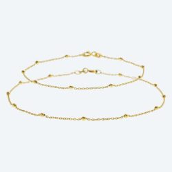 SET: Fußkette und Armband 925 vergoldet