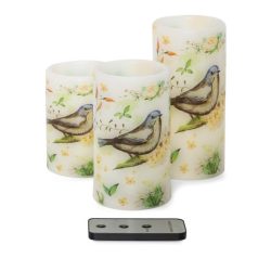 LED-Kerzen mit Vogelmotiv