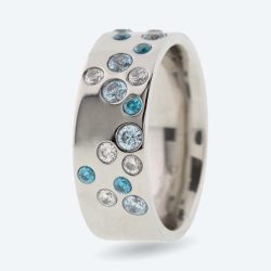 Ring Edelstahl rhodiniert Zikonia