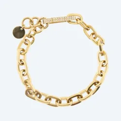 Armband Edelstahl vergoldet Zirkonia