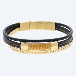 Armband Edelstahl/Leder
