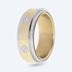 Ring Edelstahl bicolor