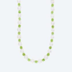 Collier Quarz gefärbt, Süßwasserzuchtperle