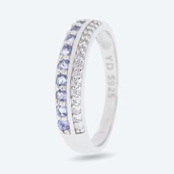 Ring 925 St. Silber rhodiniert Tansanit