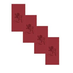 OTTO KERN Gästetuch-Set, 4tlg.rot mit OK-Logo,  Ho