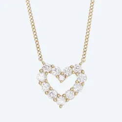LG Herzcollier 375 Gelbgold Brillanten