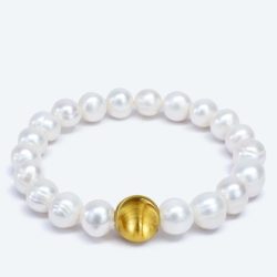 Armband 925 vergoldet Süßwasserzuchtperle